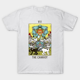 Chariot - Mystical Medleys - Vintage Cartoon Tarot (White) T-Shirt